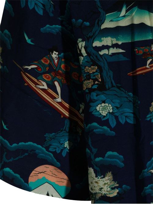 Camicia uomo manica corta con fantasia all-over MAUNA KEA | MKU142BN